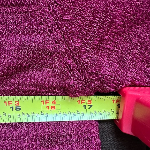 Dana Buchman Burgundy Knitted Short Sleeves Button Down Cardigan SZ SP - Picture 9 of 16